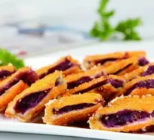 Purple Sweet Potato Crispy Cake