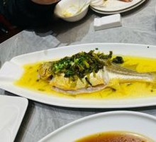 Steamed Yellow Croaker with Preserved Mustard Greens