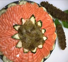 Salmon with Yellow Sea Cucumber