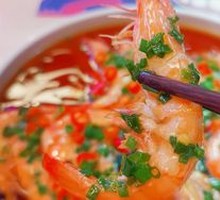 South American Scalloped Shrimp with Green Onion
