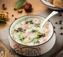 Century Egg and Sausage Rice Porridge
