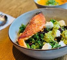 Pan-Seared Salmon with Avocado Salad
