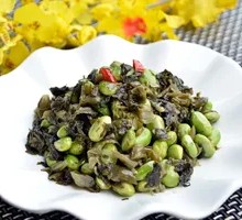 Green Soybeans with Preserved Vegetable