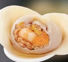 Egg Yolk Shrimp Dumplings