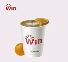 Orange Heart Latte