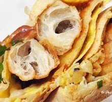 Oil-fried dough stick with pancake