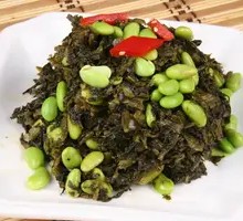 Salted Vegetable Stir-fried with Edamame