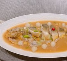 Home-style Taizhou Yellow Croaker with Handmade Rice Cake