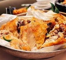 Black Pepper Roasted Chicken Wrapped in Lotus Leaf