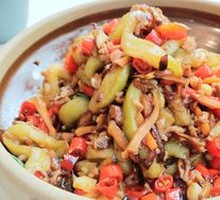Minced Pork with Eggplant Stew