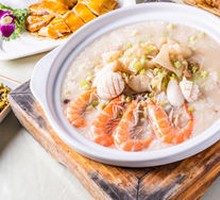 Abalone, Shrimp, and Scallops Rice Porridge