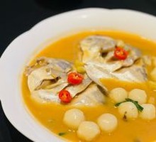 Braised Cutlassfish with Rice Cake