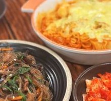 Cheese Ramen with Rice Cake