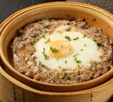 Minced Meat Steamed Egg