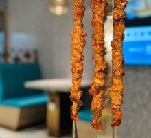 Grilled Pork with Large Skewers