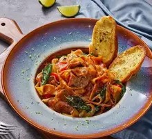 Asian Cheese Beef Noodles