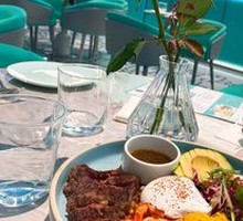 Grilled Beef Kimchi Bowl with Poached Egg