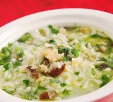 Salted Pork and Vegetable Rice Soup