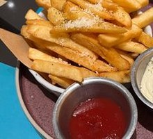 Fried French Fries with Parmesan Cheese