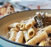 Cured Ham Cream Mushroom Pasta