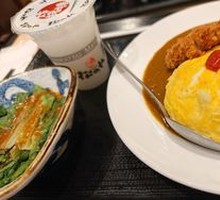 Curry Pork Cutlet Omelette Rice