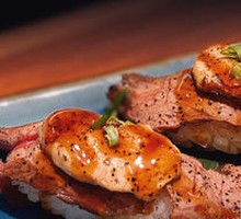 Grilled Beef and Foie Gras Sushi