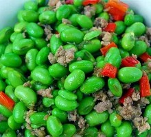 Bamboo Rice with Stir-Fried Soybeans and Pork