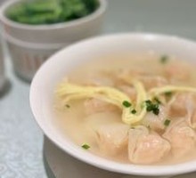 Chicken and Shrimp Dumplings in Chicken Broth