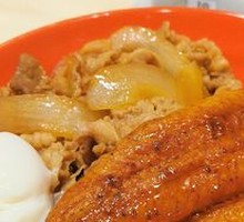Hot Spring Egg Beef Eel Donburi