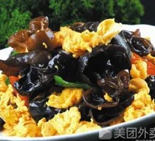 Wood Ear Mushroom Stir-Fried with Eggs