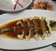 Steamed Yellow Croaker with Preserved Vegetable Sauce
