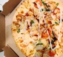 Salmon and Asparagus Pizza