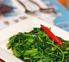 Spicy Shrimp Paste Stir-fried Water Spinach