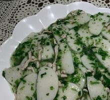 Bittercress Stir-Fried Rice Cake