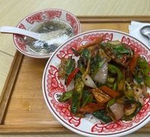 Spicy Pork Stir-fry Rice Bowl