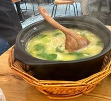 Crab Roe Soup with Rice