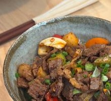 Spicy and Sour Pickled Vegetable Beef Rice