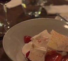 Strawberry Fig Leaf Custard Pudding