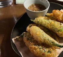 Stuffed Green Pepper with Shrimp Tempura