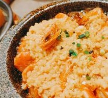 Grilled Garlic Shrimp on Stone Plate