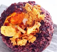 Salted Egg Pork Ball Rice Ball