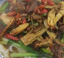 Braised Beef Brisket with Tofu Skin Noodles