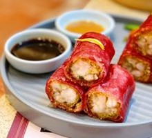 Golden Shrimp Red Rice Noodle Roll