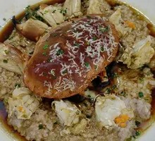 Steamed Crab with Meat Patties