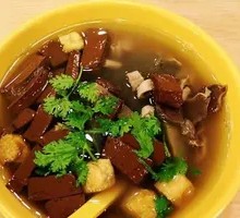 Duck Blood Rice Soup