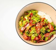 Green Pepper Tangren Shen Sausage Rice