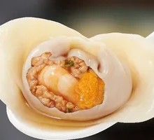 Egg Yolk Shrimp Dumplings