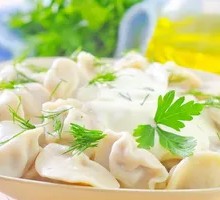 Chinese cabbage and pork dumplings