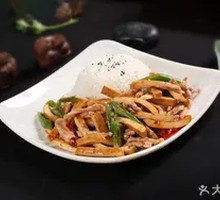 Fried Pork and Tofu Skin Rice Bowl
