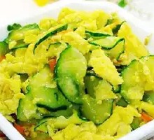 Cucumber and Egg Stir-Fry